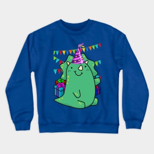 BIRTHDAY CUTE GREEN TRICERAPTOPS Crewneck Sweatshirt